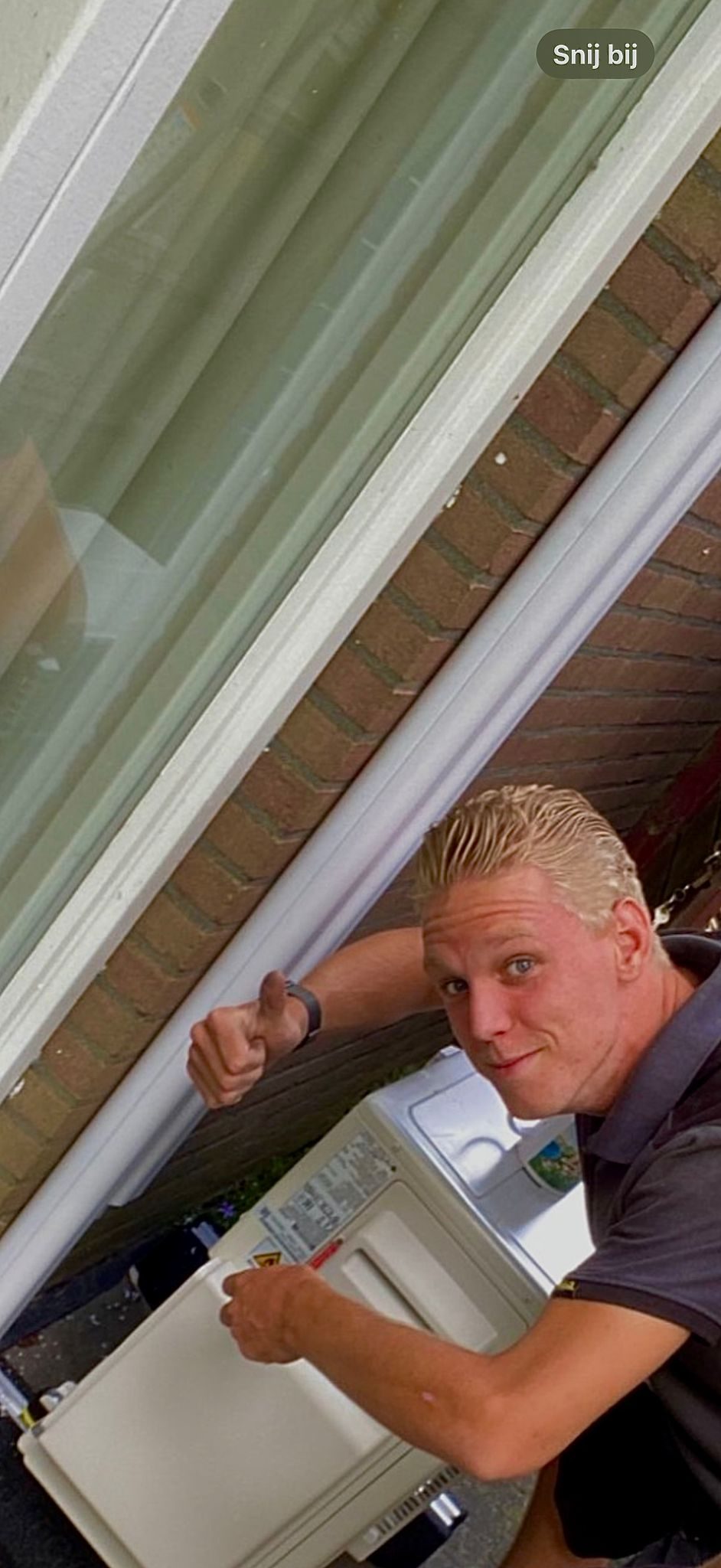 Rowin Steenbakker aan het werk